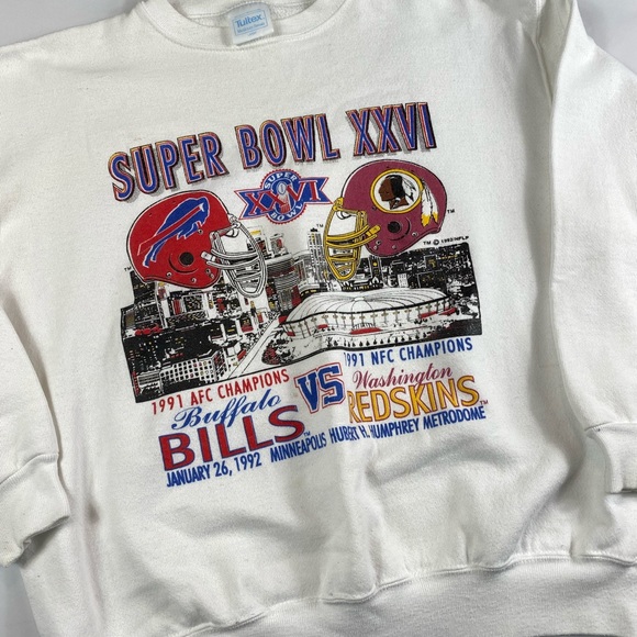 Tultex Other - Tultex White Super Bowl XXVI Sweatshirt